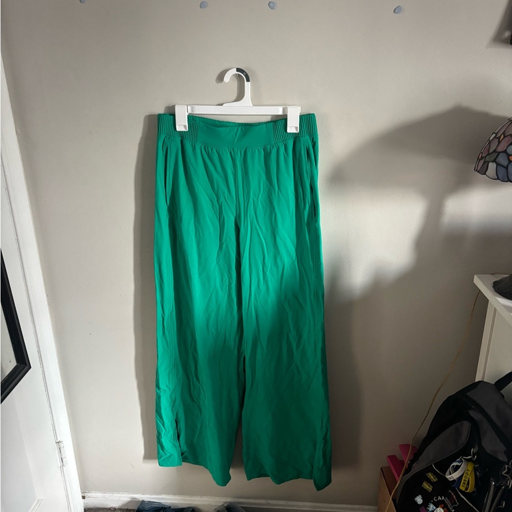 Vibrant Green LULULEMON Wide-Leg Pants